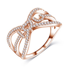 18k розового золота письмо я люблю тебя обручальное кольцо ювелирных изделий (CRI1024)